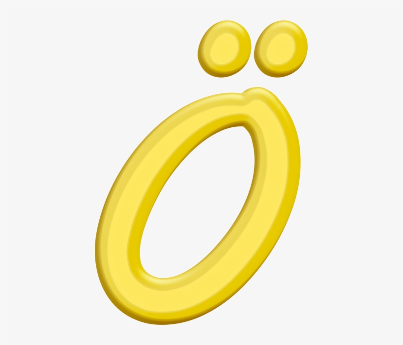 Banana Style Letter Ö - Circle, transparent png