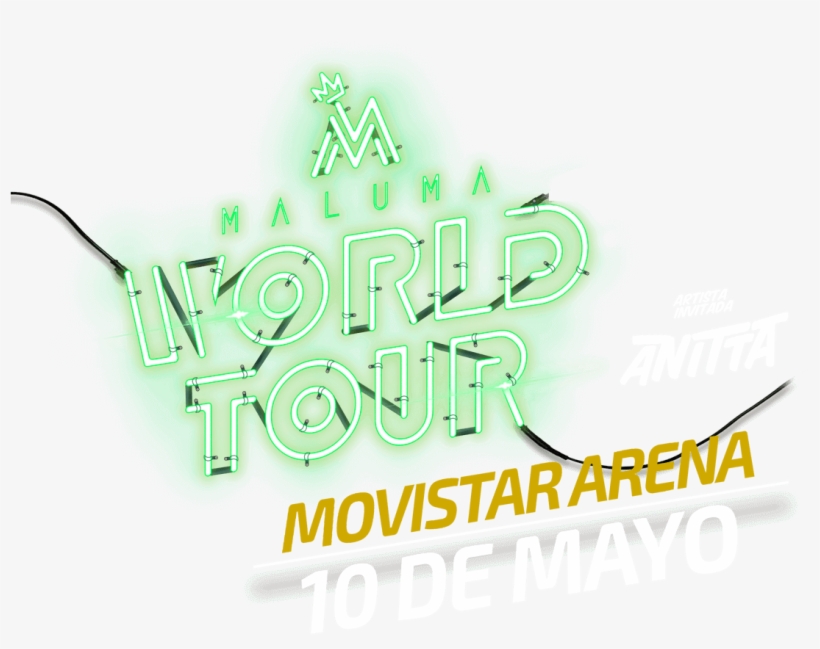 Maluma - F - A - M - E - World Tour 2019 - Movistar - Calligraphy, transparent png