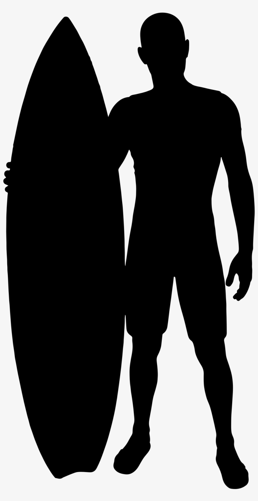 Clipart - Surfer Boy Silhouette, transparent png