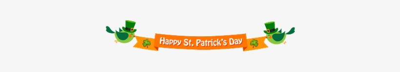 Happy St Patrick's Day 2 Birds - Happy St Patricks Day Banner, transparent png