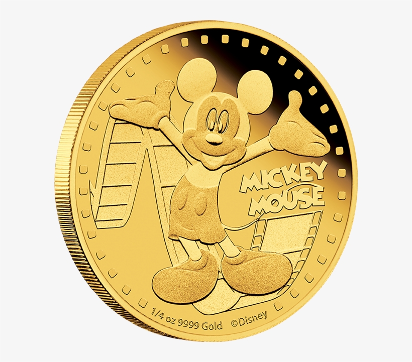 2014 1/4 Oz Gold Coin - Mickey Mouse Coin, transparent png