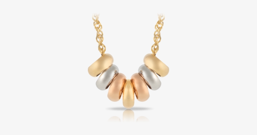 Seven Lucky Rings Necklet Made In 9ct Yellow, White - Seven Lucky Rings Necklace Gold, transparent png