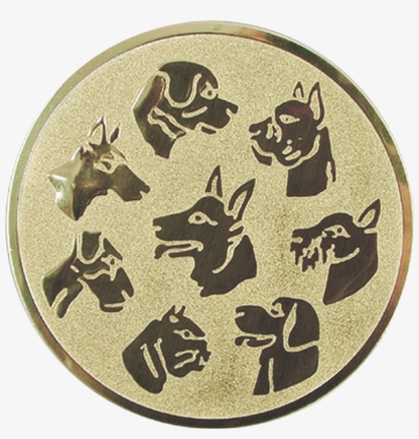 Silver Leaf Medal With 1" Dog Centre Disc 50mm (2"), transparent png