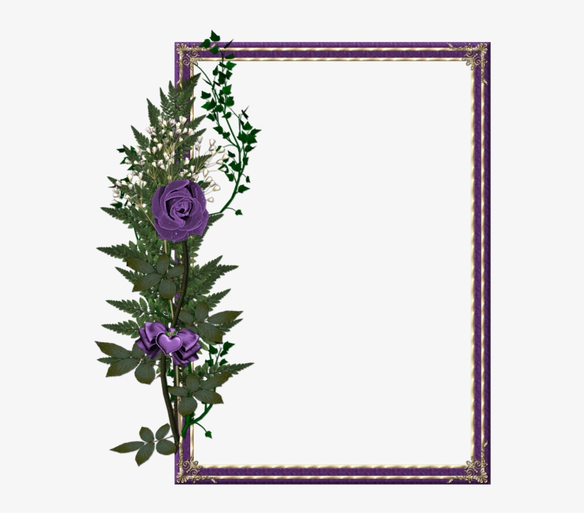 Purple Rose Clipart Frame - Pink Backgrounds For Photoshop, transparent png