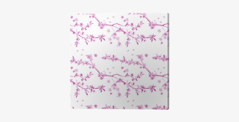 Elegant Seamless Texture With Almond Blossom Flowering - Painting, transparent png