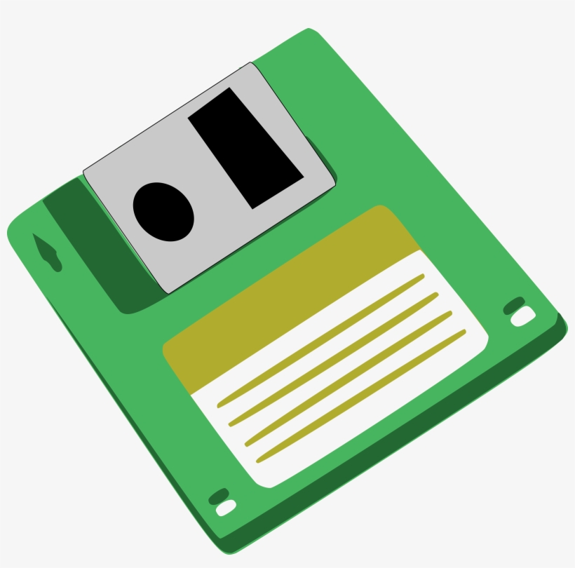 This Free Icons Png Design Of Green Floppy Disk, transparent png