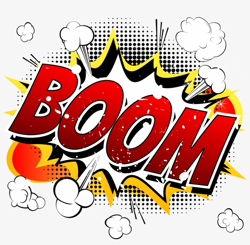 Clip Black And White Download Cartoon Comics Comic - Boom Comic Png, transparent png