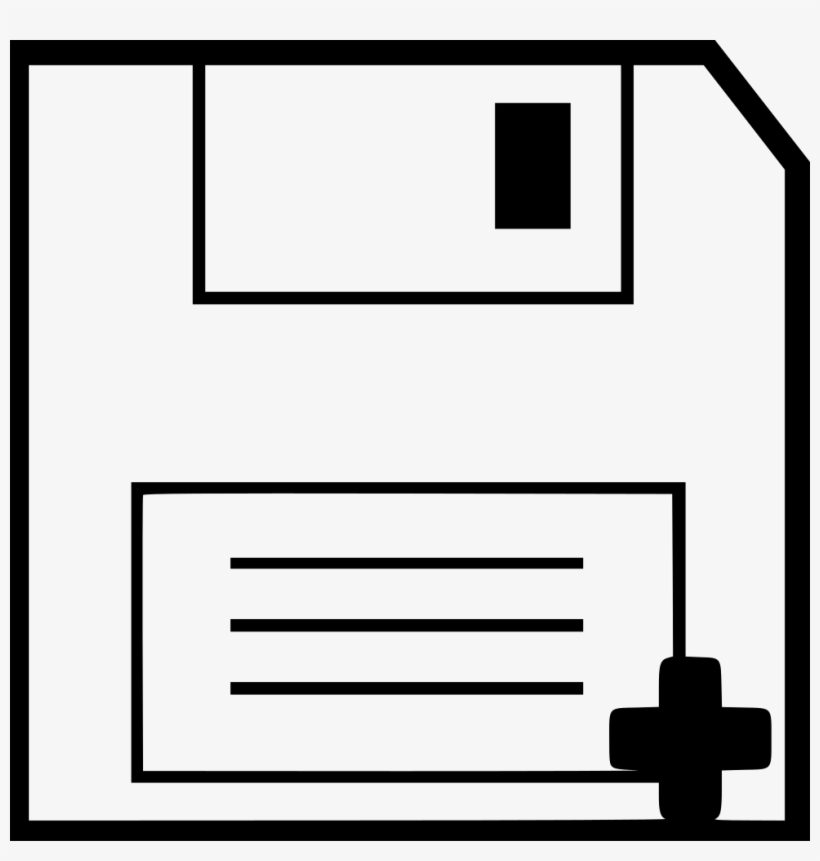 Floppy Disk Add, transparent png