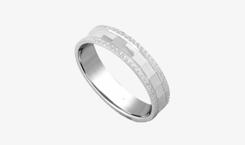 Beaded Border Silver Ring - Bangle, transparent png