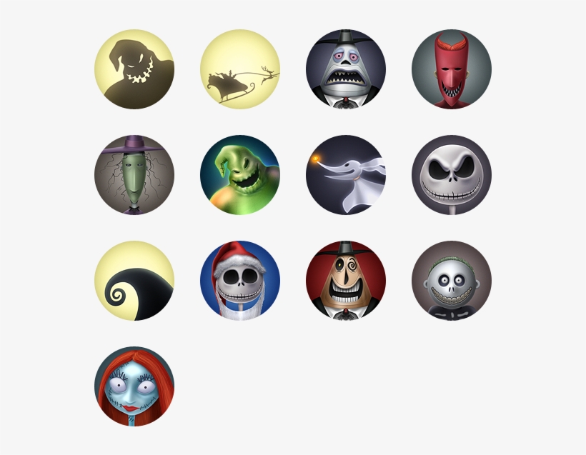 The Nightmare Before Christmas Icon Pack By Louie Mantia - Main Characters In The Nightmare Before Christmas, transparent png