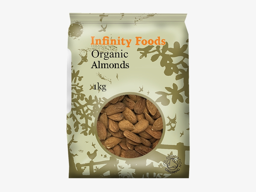 Organic Almonds - Infinity Cacao Nibs - Raw - 125g, transparent png