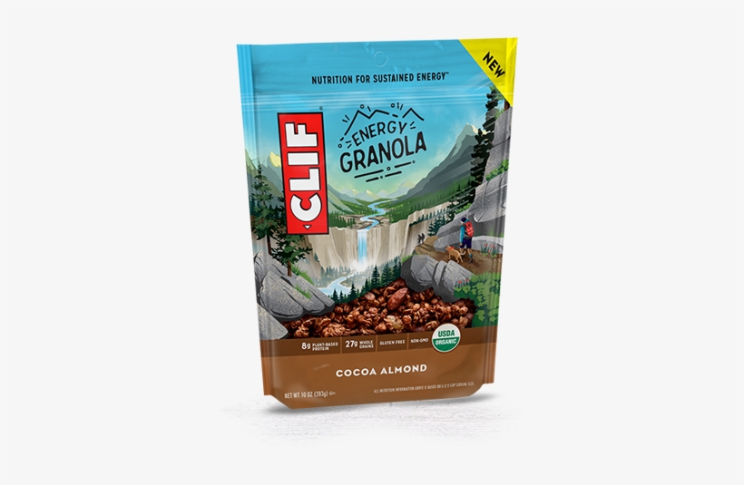 Cocoa Almond Packaging - Clif Energy Granola, transparent png