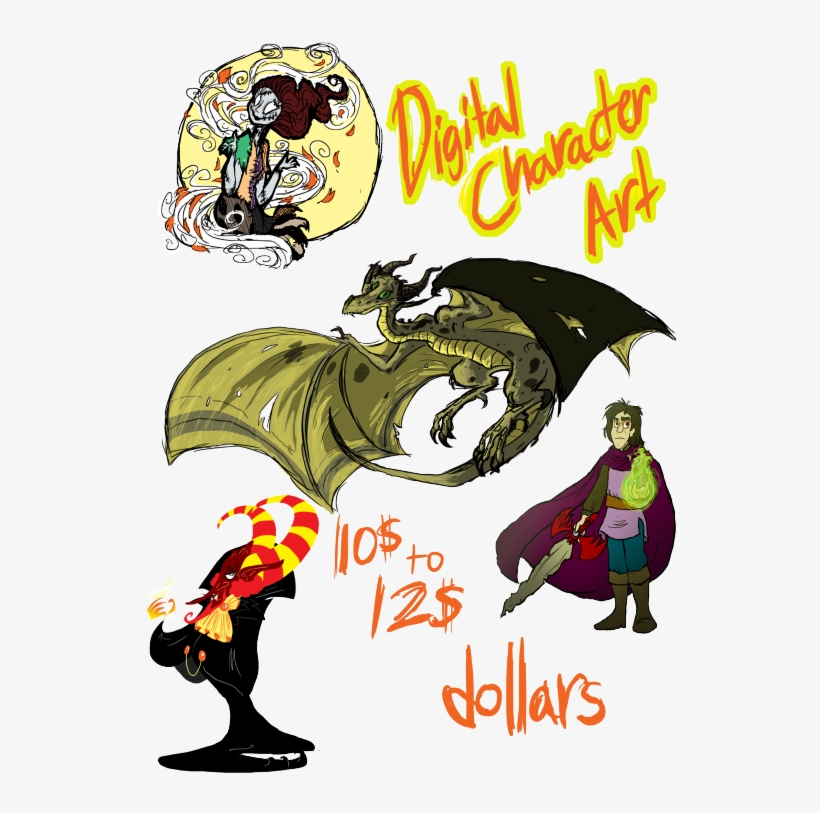 Digital Character Art Minus Any Kind Of Background - Drawing, transparent png