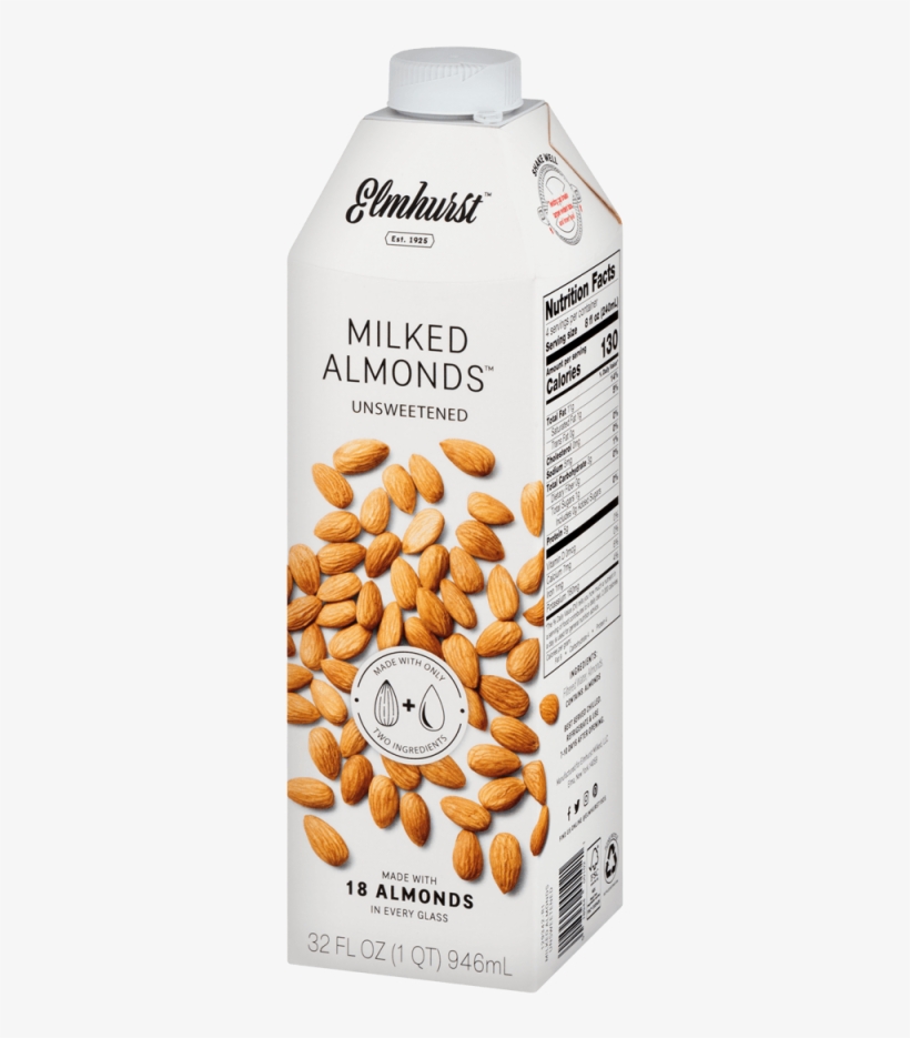Unsweetened Milked Almonds™ - Elmhurst Milked Almonds, transparent png