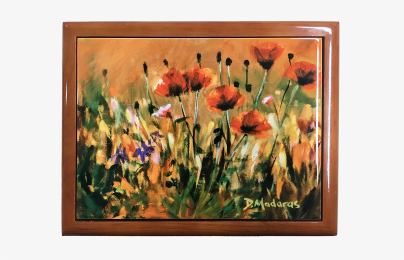 Wooden Keepsake Box - Poppy, transparent png