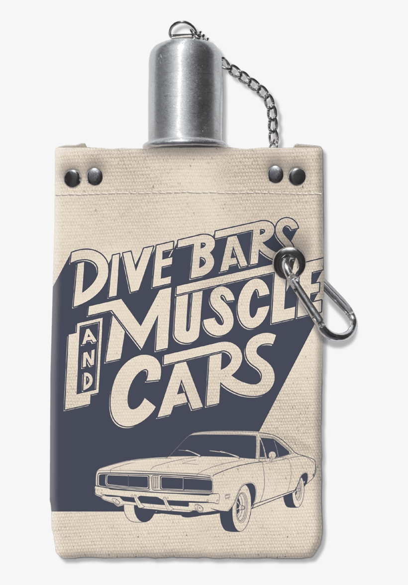 Dive Bars Muscle Cars Canvas Flask - Ford Torino Talladega, transparent png