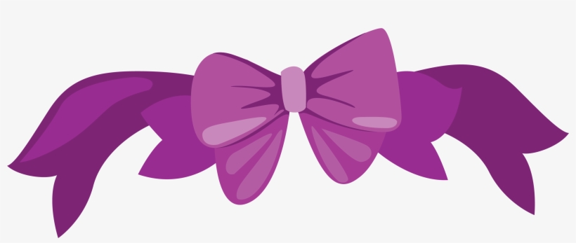 Butterfly Purple Ribbon Clip Art - Purple Bow Png Clipart, transparent png