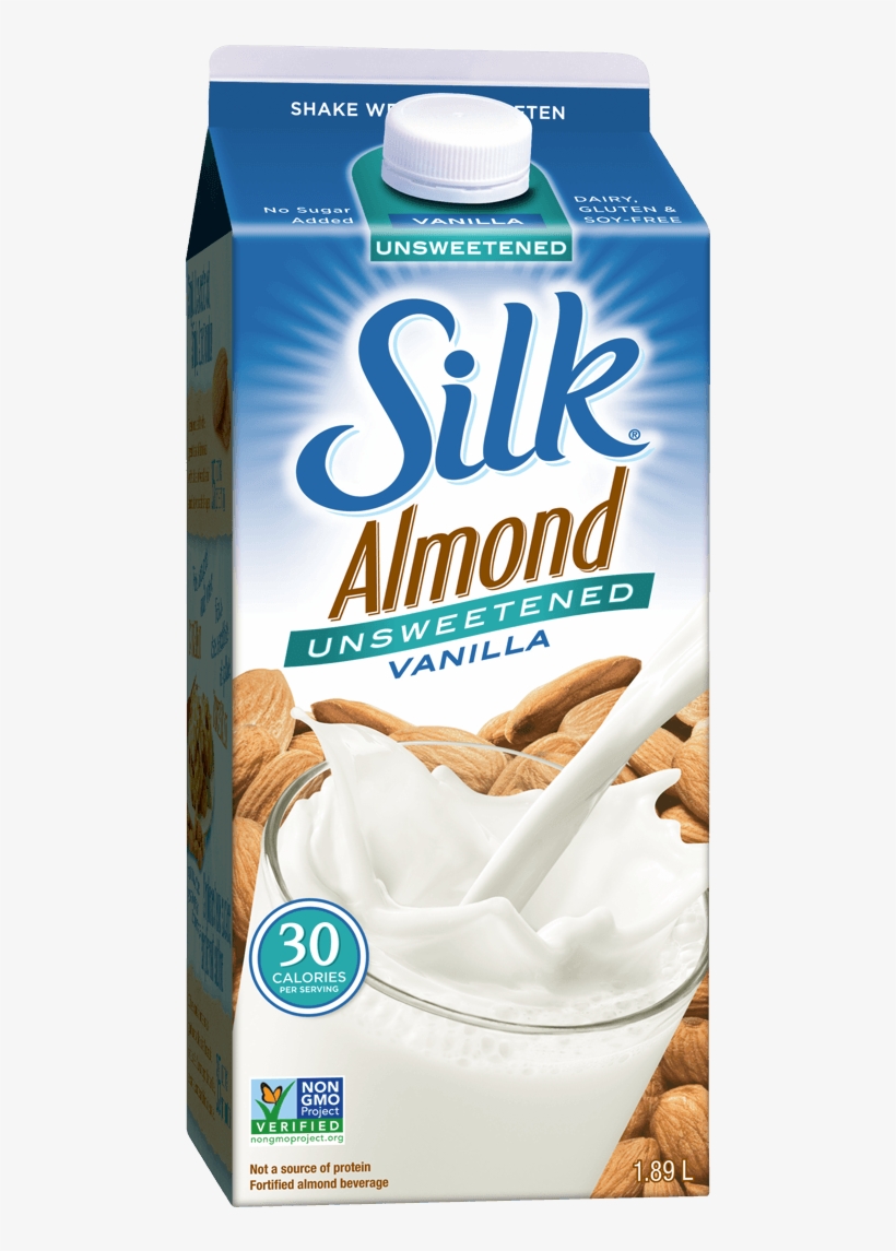 Unsweetened Vanilla Almond Beverage - Silk True Almond Unsweetened Vanilla Almond Beverage, transparent png