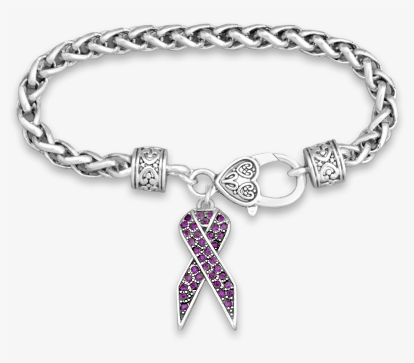 Crystal Purple Ribbon Lupus Awareness Silver Braided - Hatter Wonderland Clasp Bracelet Alice In Wonderland, transparent png