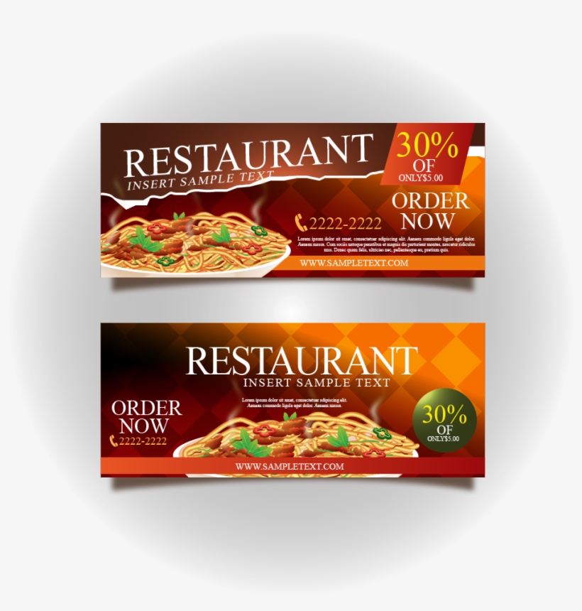 Coreldraw Free Banner Vector Download - Banner Restaurante, transparent png