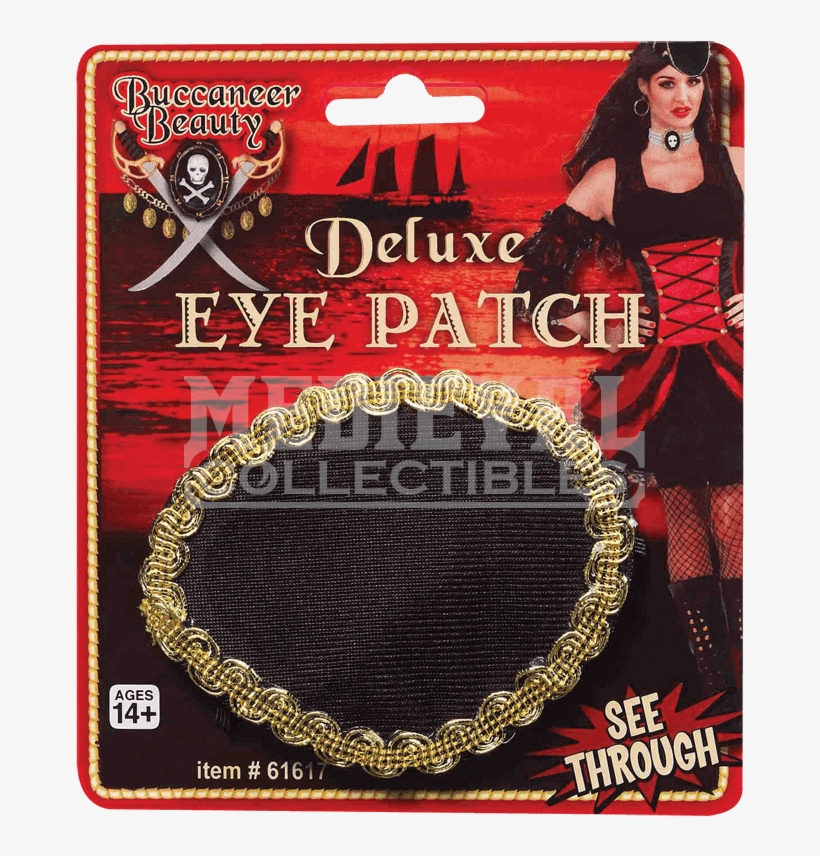 Buccaneer Beauty Deluxe Eye Patch - See Through Pirate Eye Patch Costume Accessory, transparent png