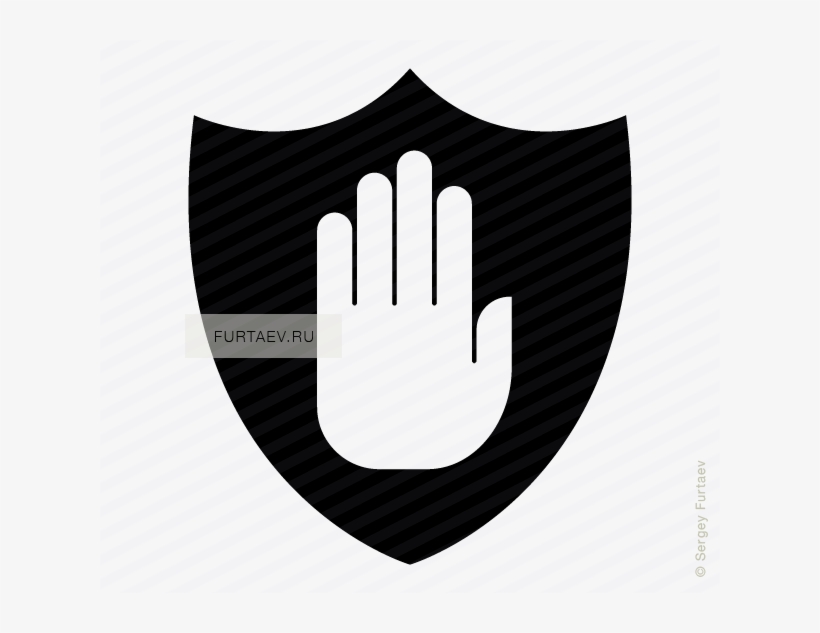 Vector Icon Of Stop Hand On Shield - Startup Company, transparent png