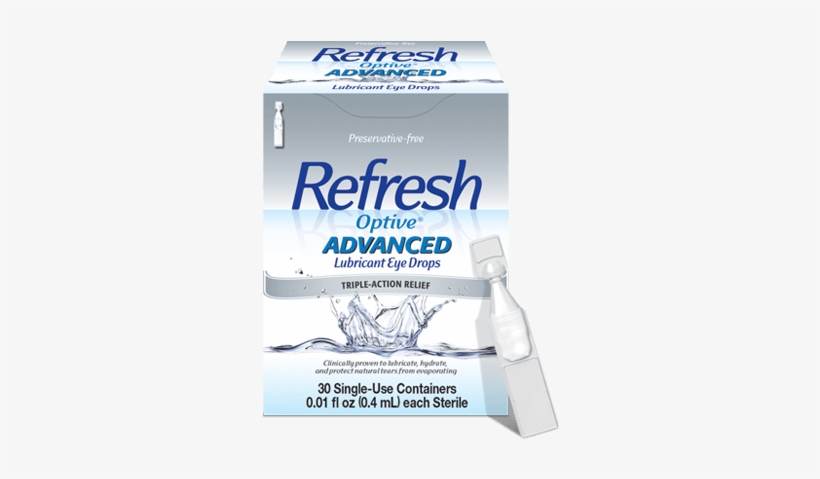 Refresh Optive Advanced Eye Drops - Refresh Preservative Free, transparent png