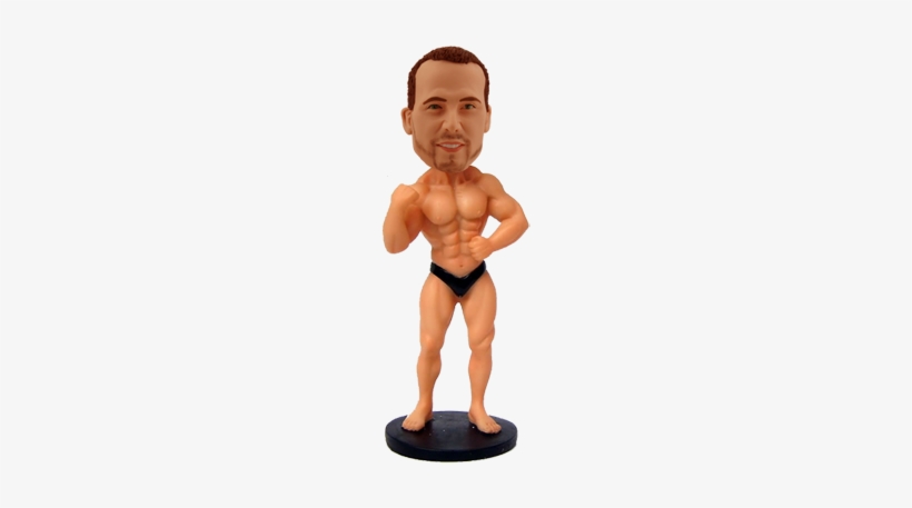 Bobble Head Body Builder, transparent png