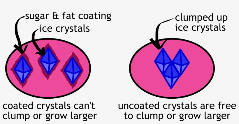 Calorie-rich Protective Coatings Of Sugar And Fat Molecules - Ice Crystals Ice Cream, transparent png