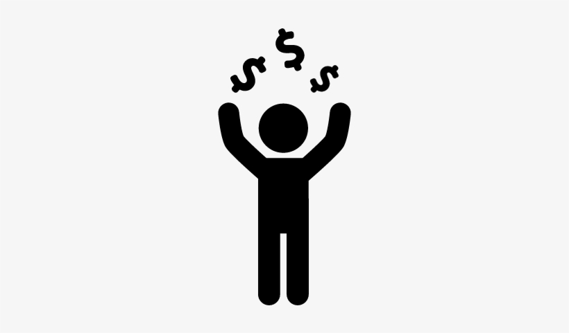 Man With Money Vector - Icon, transparent png
