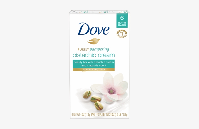 Dove Purely Pampering Pistachio Cream Beauty Bar 6 - Dove Shea Butter Soap, transparent png
