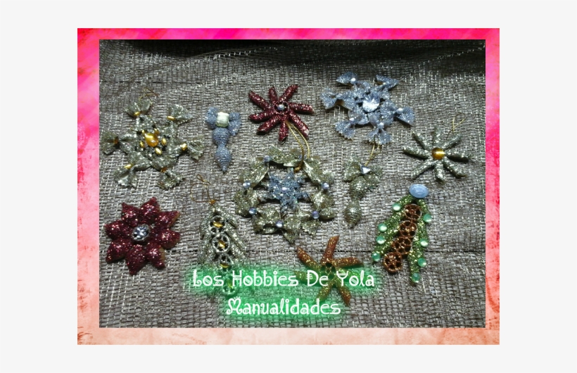 5 Adornos Para El Pino Hechos Con Pasta De Comer - Cross-stitch, transparent png