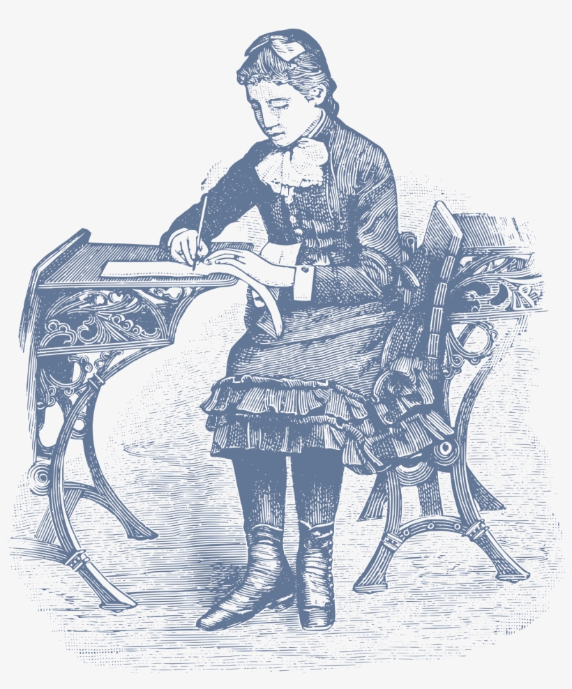 This Free Icons Png Design Of Girl At School - Victorian School Girl Illustration, transparent png