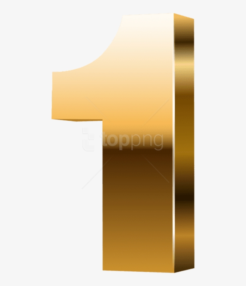 Free Png Download Number One 3d Gold Clipart Png Photo - Gold Number 1 Png, transparent png