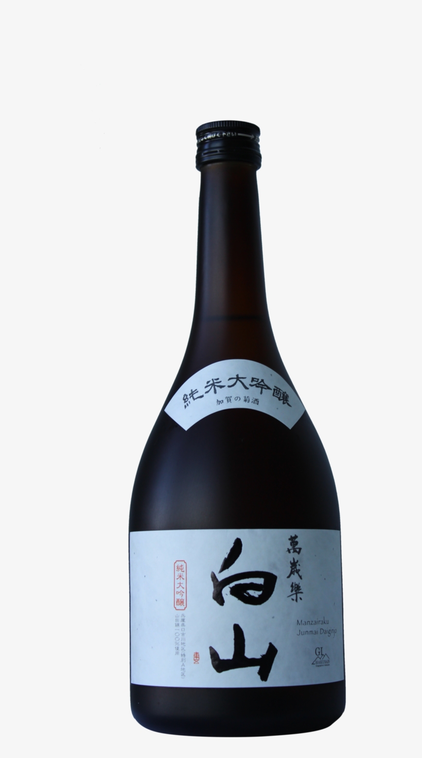 Manzairaku Hakusan-2 - Glass Bottle, transparent png