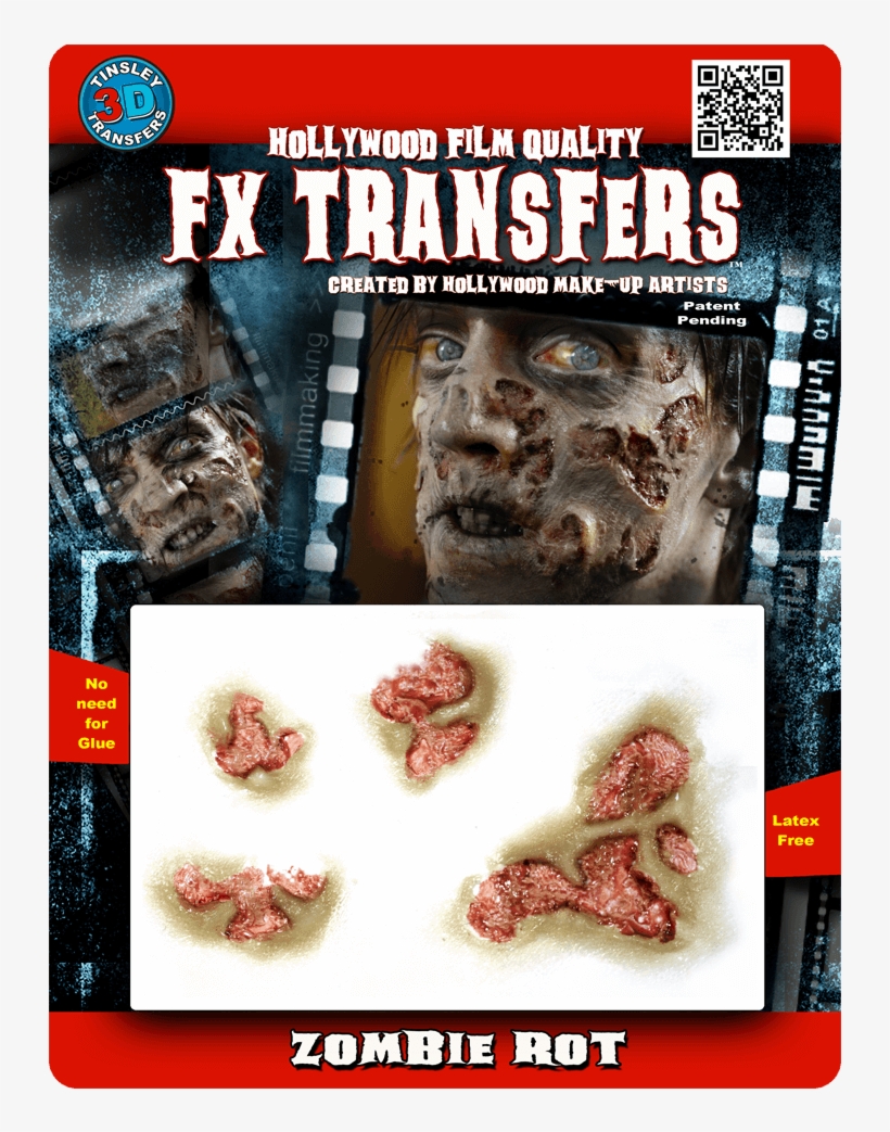 Zombie Rot 3d Fx Stick On - Tinsley Fx Transfers Zombie Rot, transparent png