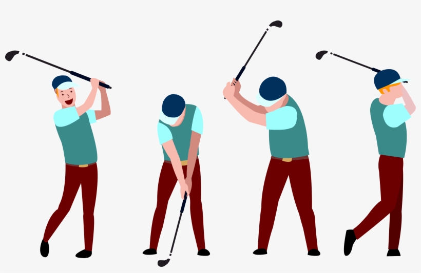 Sport Icon Boy Playing Transprent Png Free - Golf Sport Cartoon, transparent png