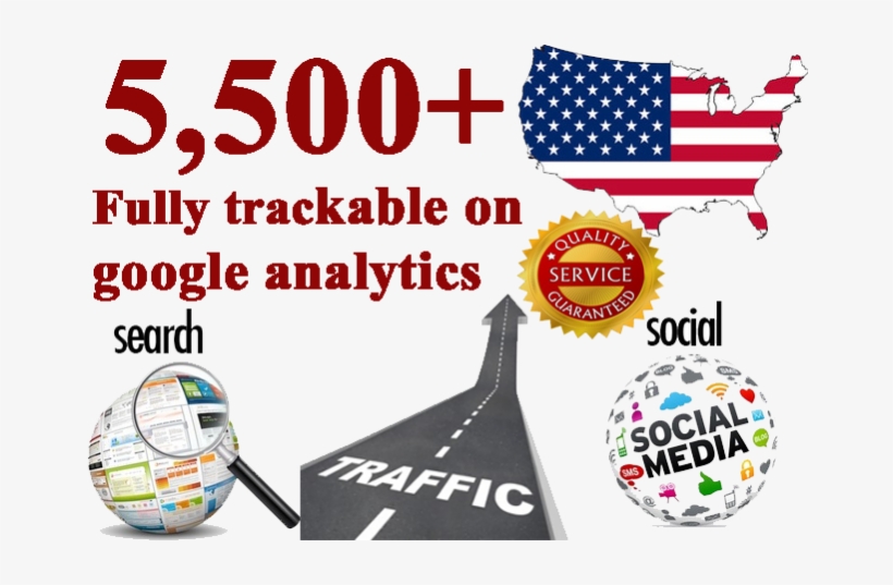 5500 Usa Web Traffics From Social Media Networks - Usa Flag, transparent png