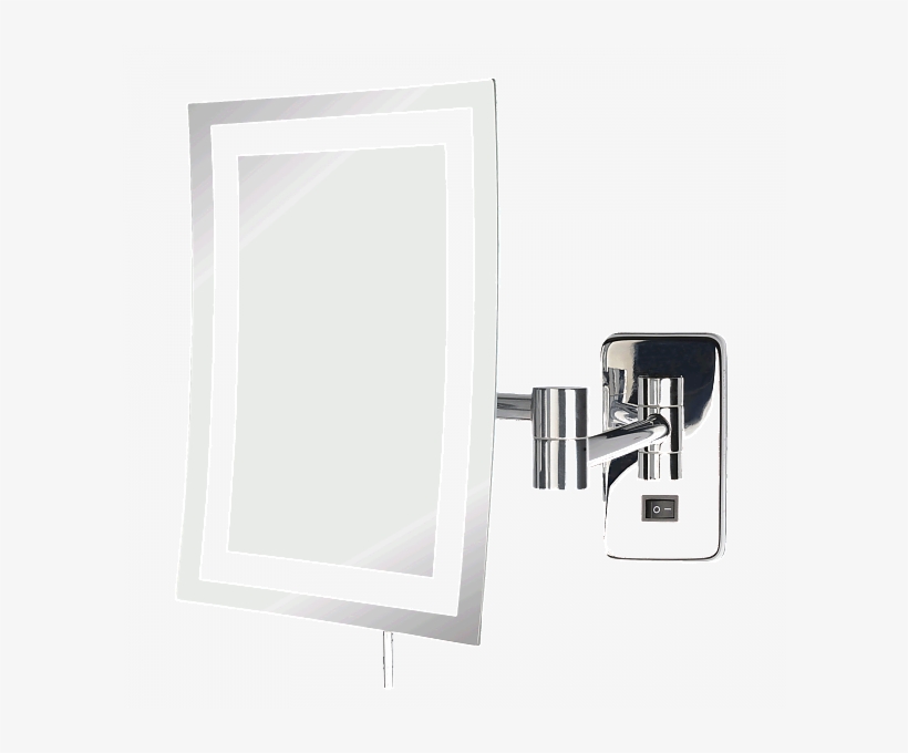 Jerdon Style Hardwired Minimalist Edge To Edge 5x Led - Wall Mounted Makeup Mirror, transparent png