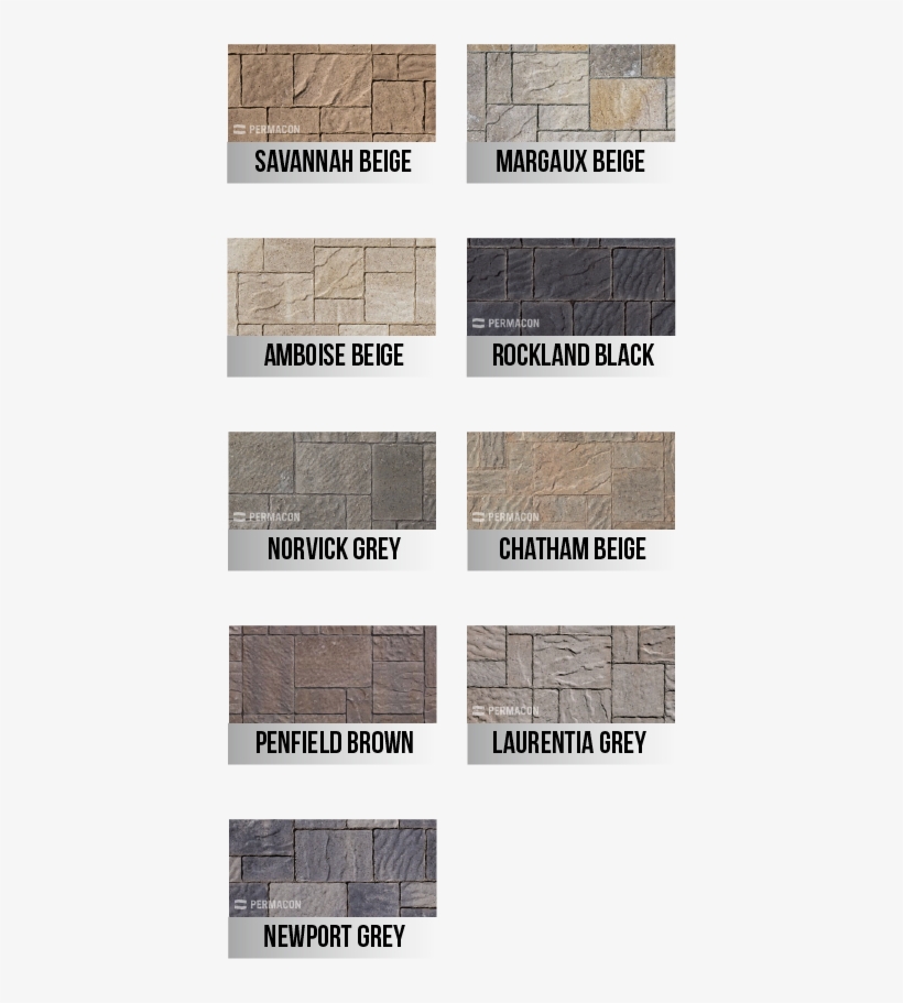 Trafalgar Pavers - Permacon Trafalgar Paver Colours, transparent png