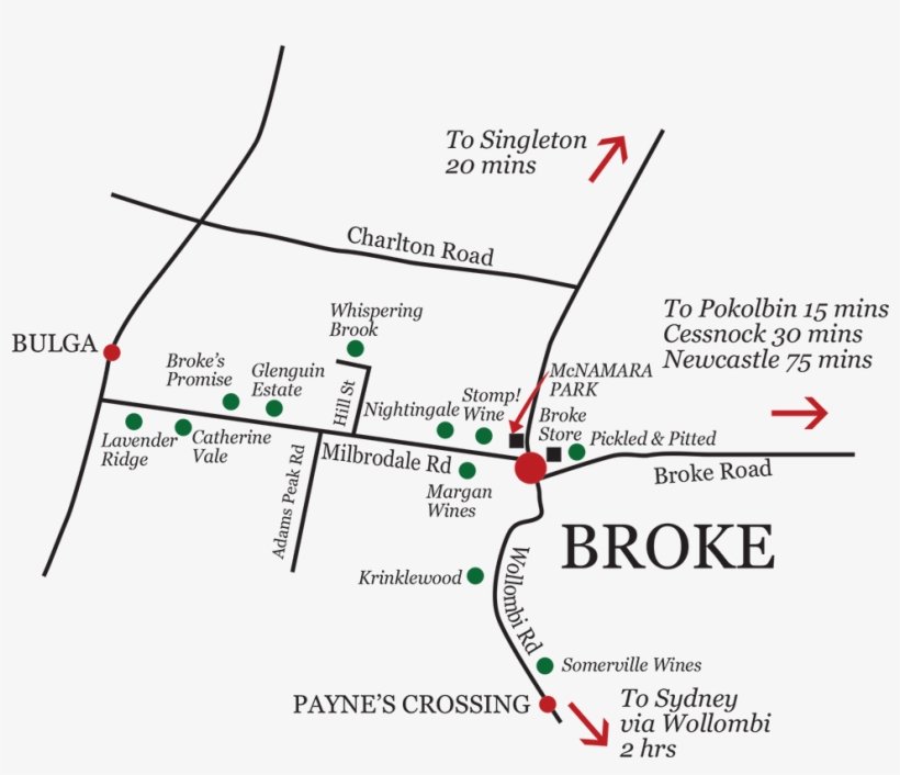 Broke Fordwich, Hunter Valley Map - Diagram, transparent png