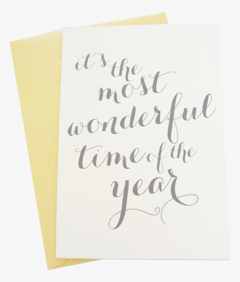 Most Wonderful Time Christmas Christmas Holiday Card - Construction Paper, transparent png