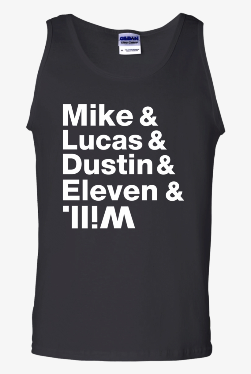 Mike, Lucas, Dustin, Eleven - T-shirt, transparent png