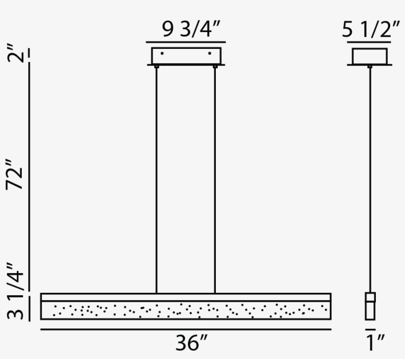 Alcon Lighting 12159-br Barra Small 36 Inch Bronze - Diagram, transparent png