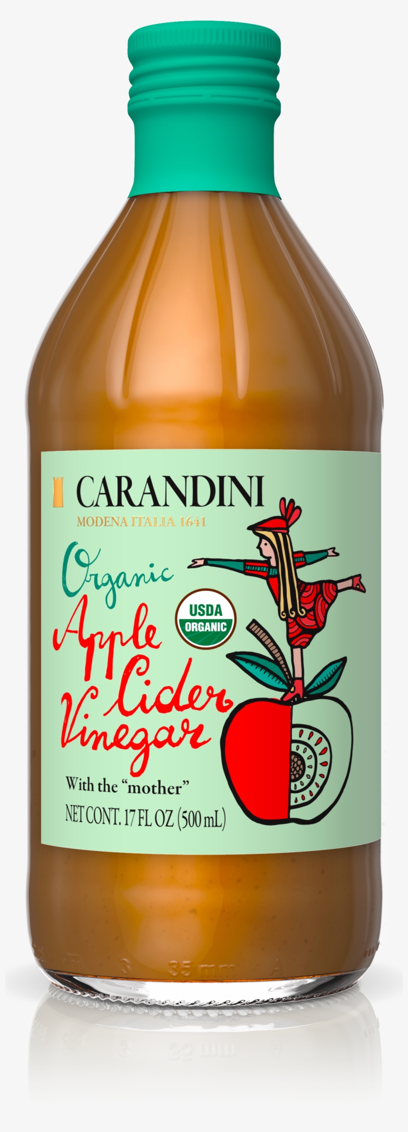 500 Ml - Carandini Apple Cider Vinegar, transparent png