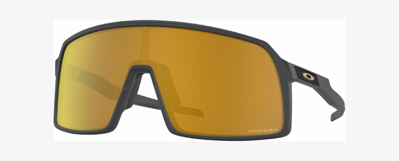 Oakley Sutro Matte Carbon W/ Prizm 24k - Plastic, transparent png