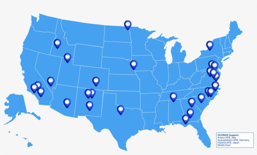 Aoce Has A Presence Across The United States And Overseas - American League Vs National League Map, transparent png