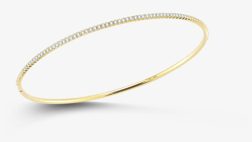 Bangle With Diamonds 18k Yellow Gold - Bangle, transparent png