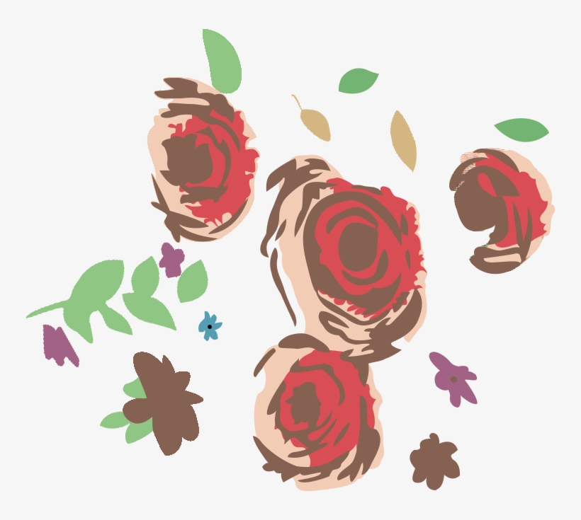 Vector Flower Design 2305, Vector Art Flower, Textile - Garden Roses, transparent png