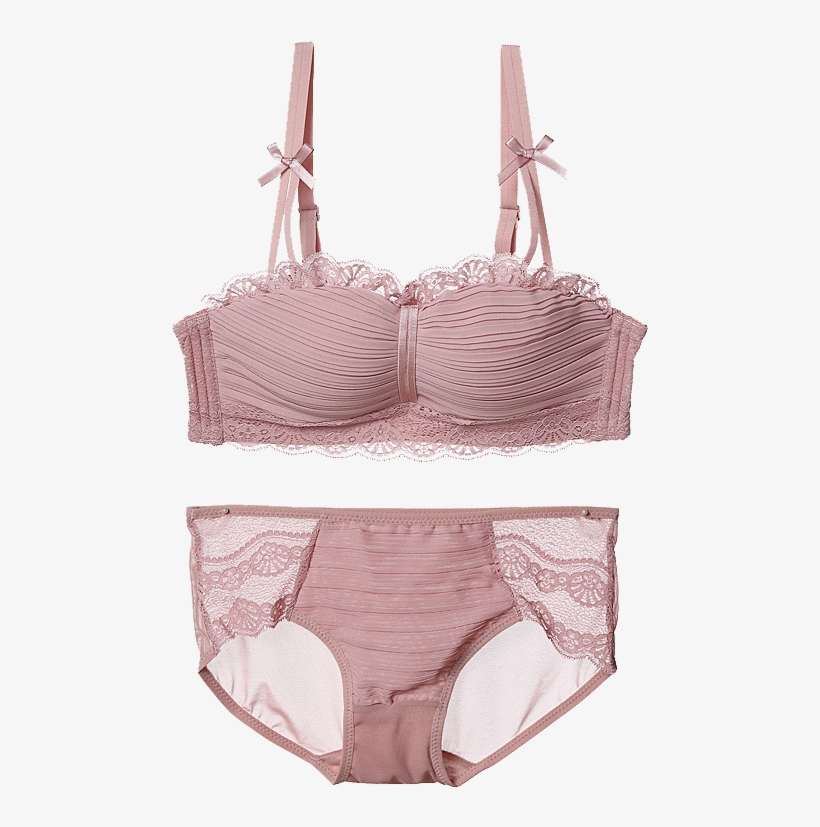 Kvoz Kwozi No Steel Ring Bra Gathered Small Chest One-piece - Lingerie Top, transparent png